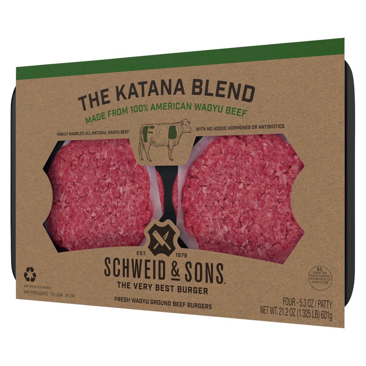 slide 6 of 11, Schweid & Sons Burgers The Katana Blend, 21.2 oz