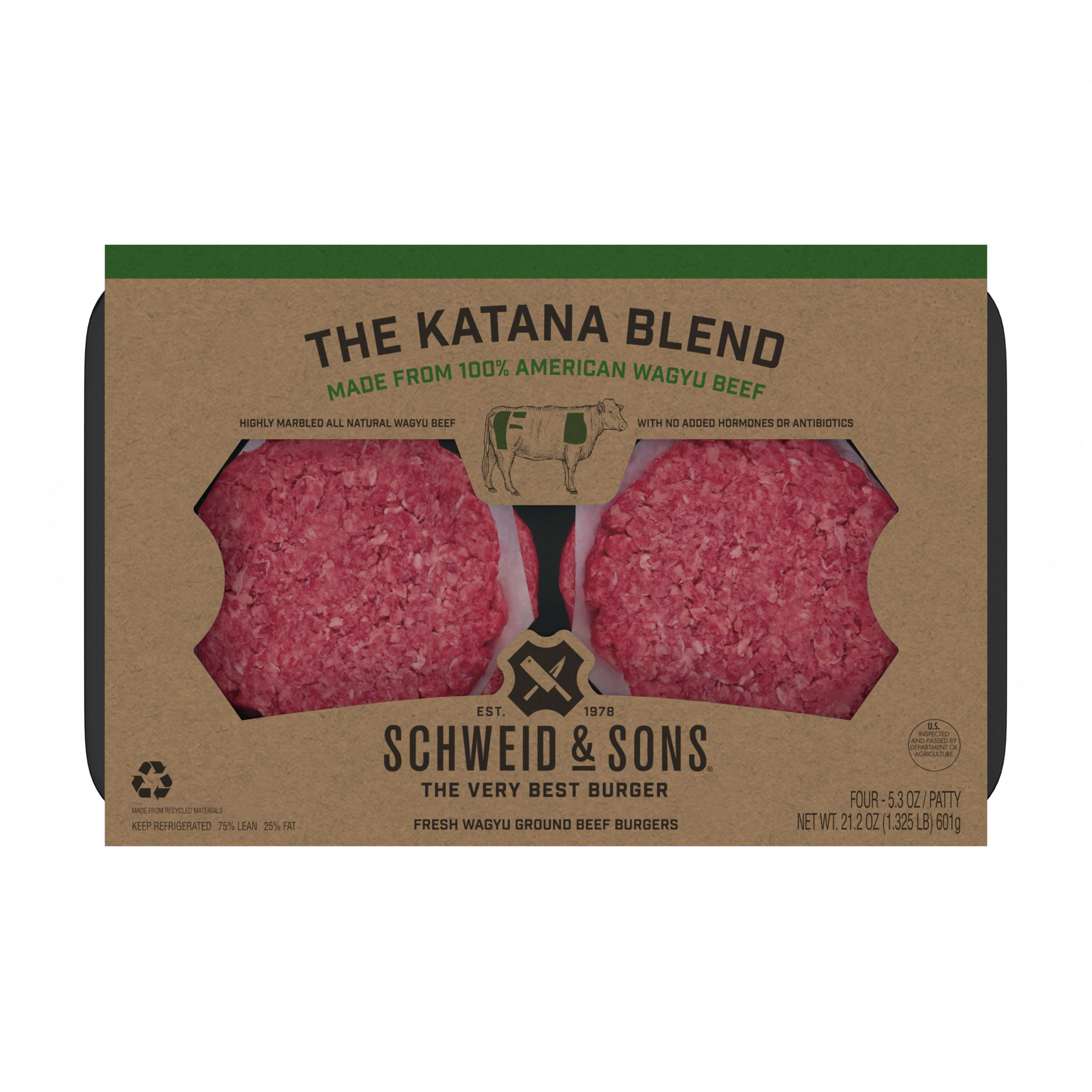 slide 9 of 10, Schweid & Sons Burgers The Katana Blend, 21.2 oz