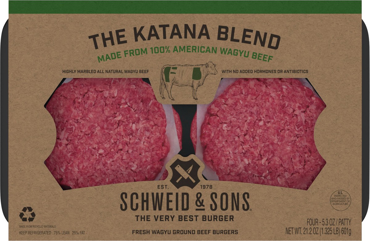 slide 10 of 11, Schweid & Sons Burgers The Katana Blend, 21.2 oz