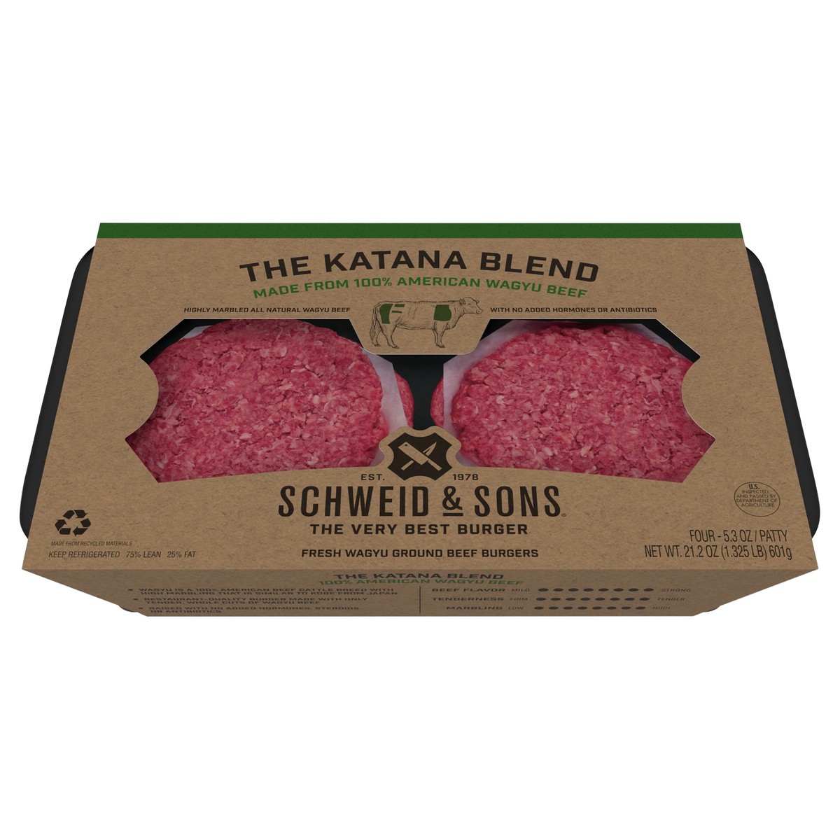 slide 3 of 11, Schweid & Sons Burgers The Katana Blend, 21.2 oz