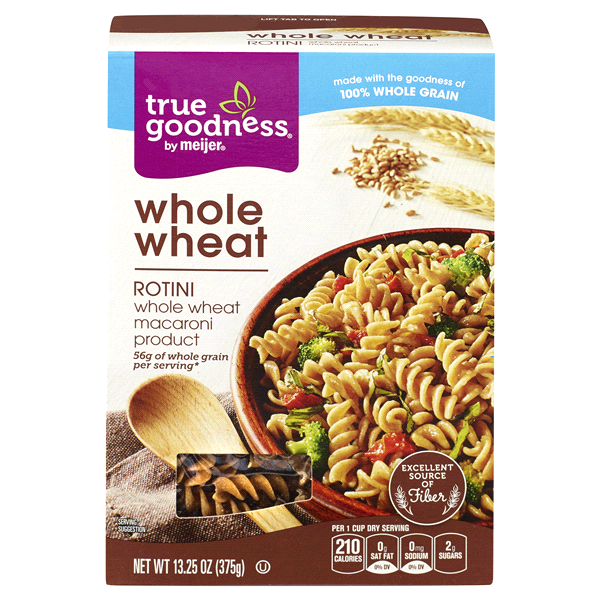 slide 1 of 1, True Goodness Pasta Rotini Whole Wheat, 13.25 oz