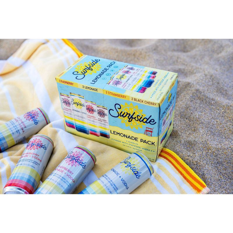 slide 3 of 6, Surfside Assorted Vodka Lemonade Pack 8 - 12 fl oz Cans, 8 ct