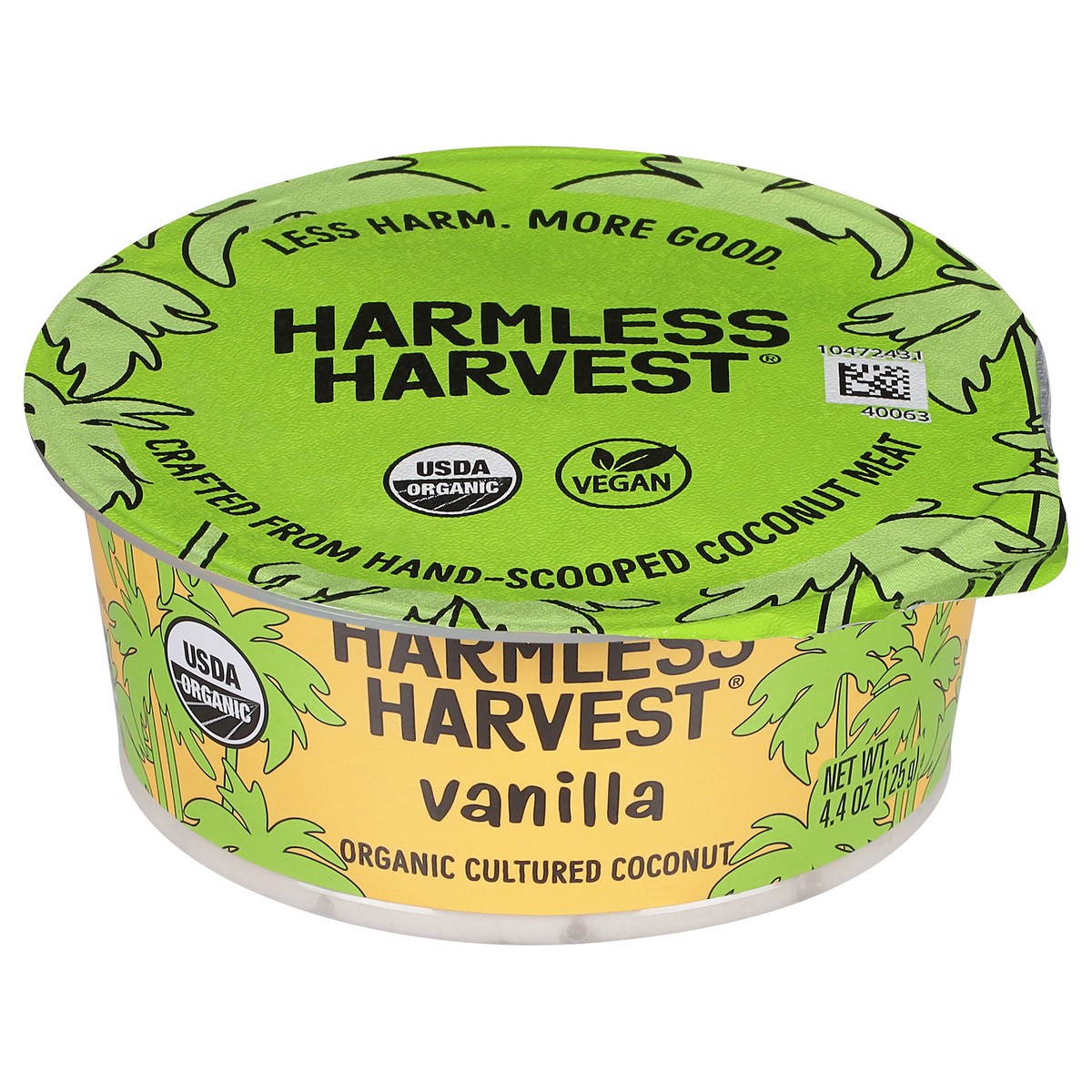 slide 1 of 9, Harmless Harvest Organic Vanilla Cultured Coconut 4.4 oz, 4.4 oz