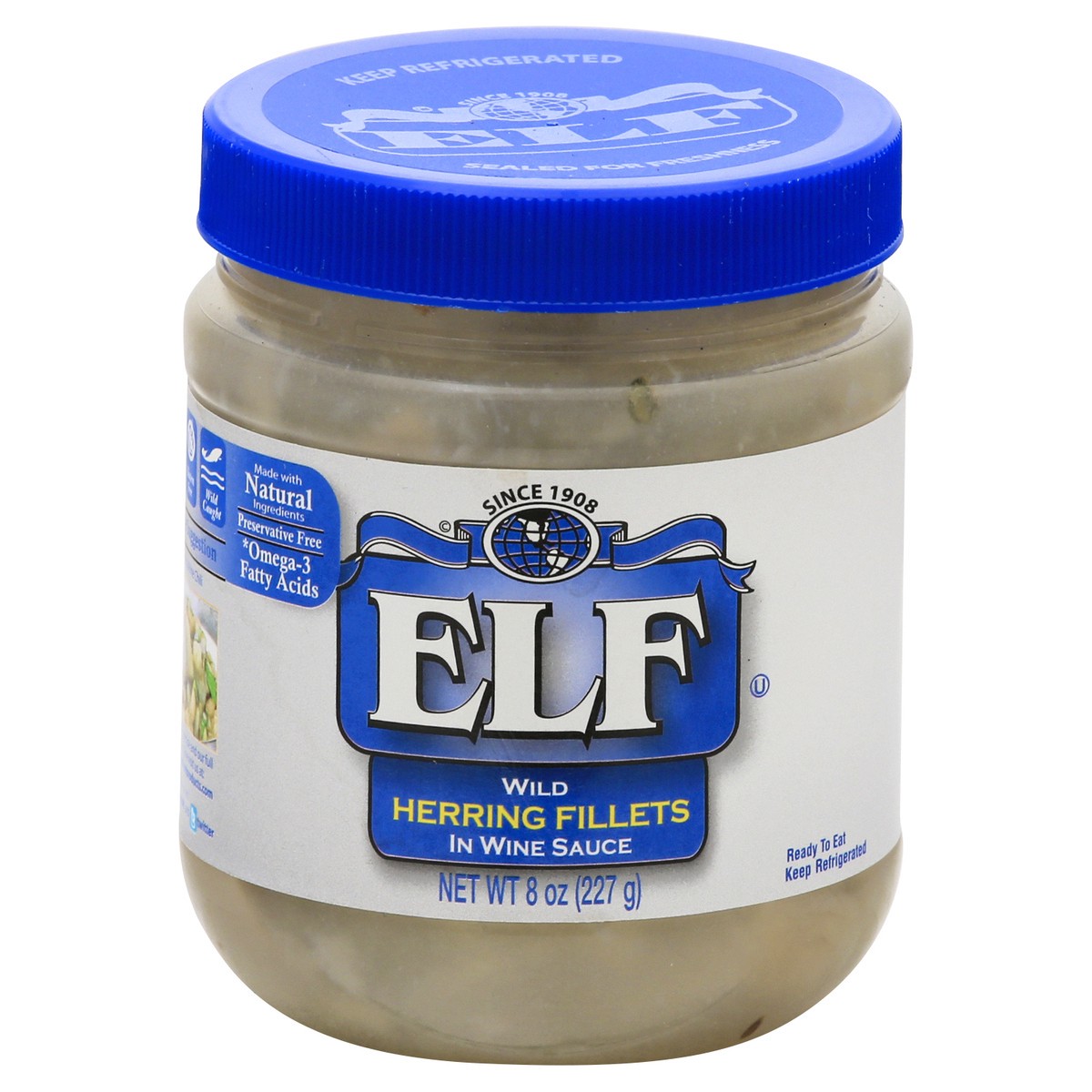 slide 2 of 13, e.l.f. Wild In Wine Sauce Herring Fillets 8 oz, 8 oz