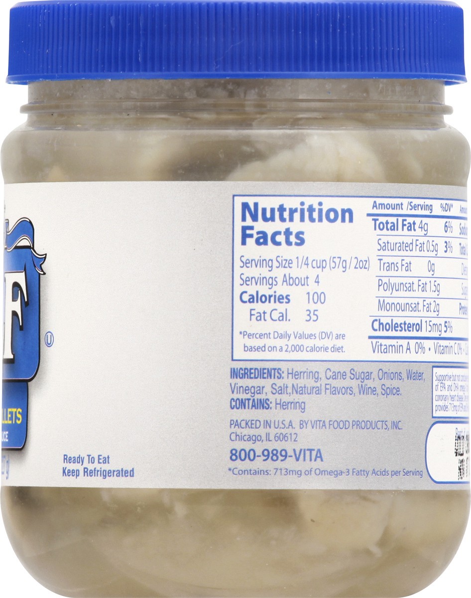 slide 3 of 13, e.l.f. Wild In Wine Sauce Herring Fillets 8 oz, 8 oz