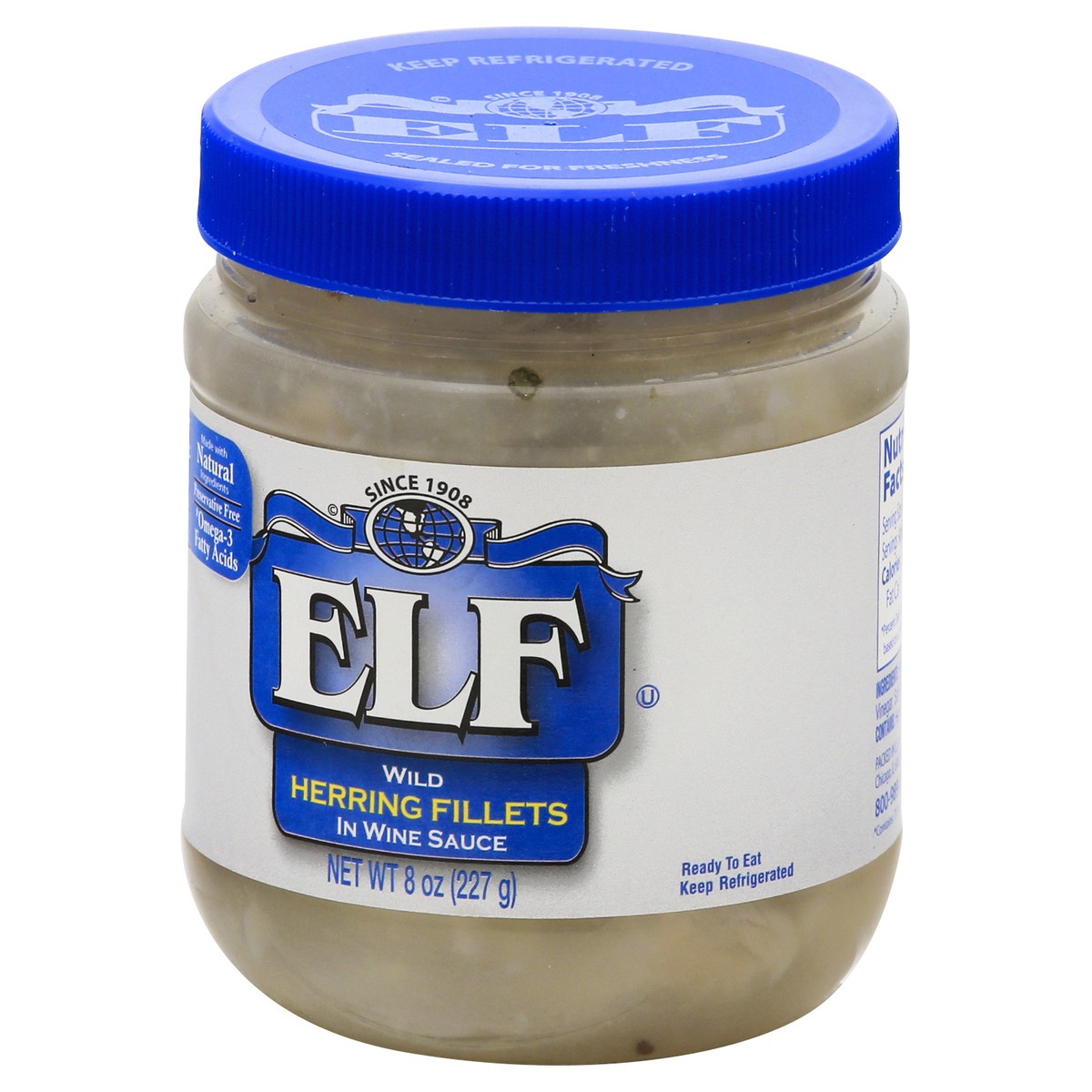 slide 11 of 13, e.l.f. Wild In Wine Sauce Herring Fillets 8 oz, 8 oz
