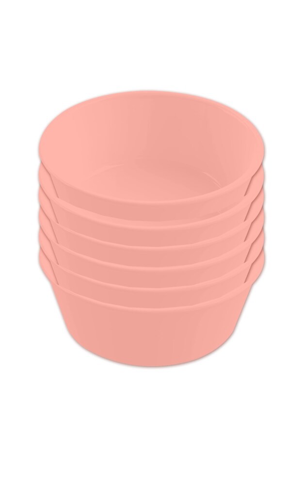 slide 2 of 2, Tarhong Wheat Poly Propylene Round Bowls - Coral, 6 ct