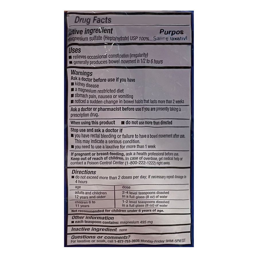 slide 5 of 5, Walgreens Epsom Salt, 3 lb