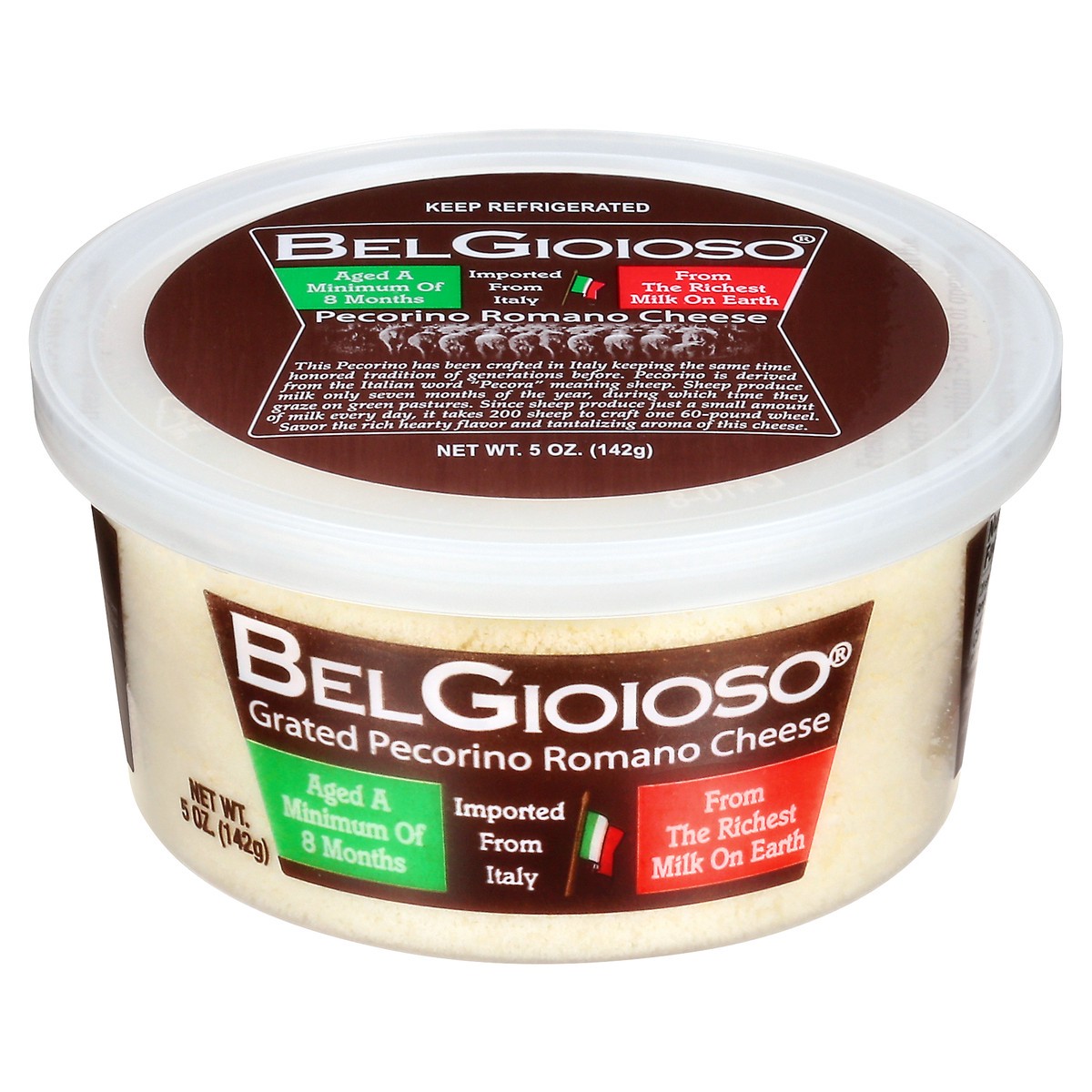 slide 1 of 12, BelGioioso Pecorino Romano Grated Cheese 5 oz, 5 oz