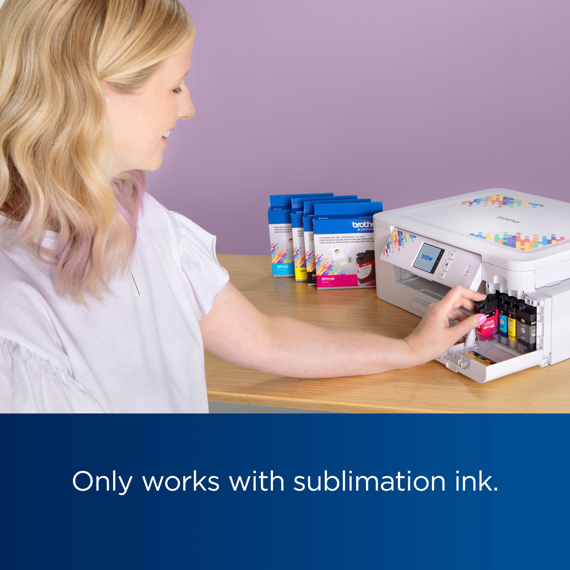 slide 6 of 7, Brother 8.5" X 11" Sublimation Paper, 100 Sheets, 8.5 in x 11 in