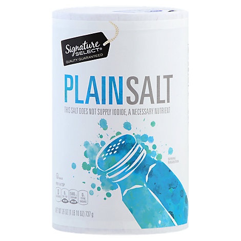 slide 1 of 1, Signature Select/Kitchens Salt Plain, 26 oz