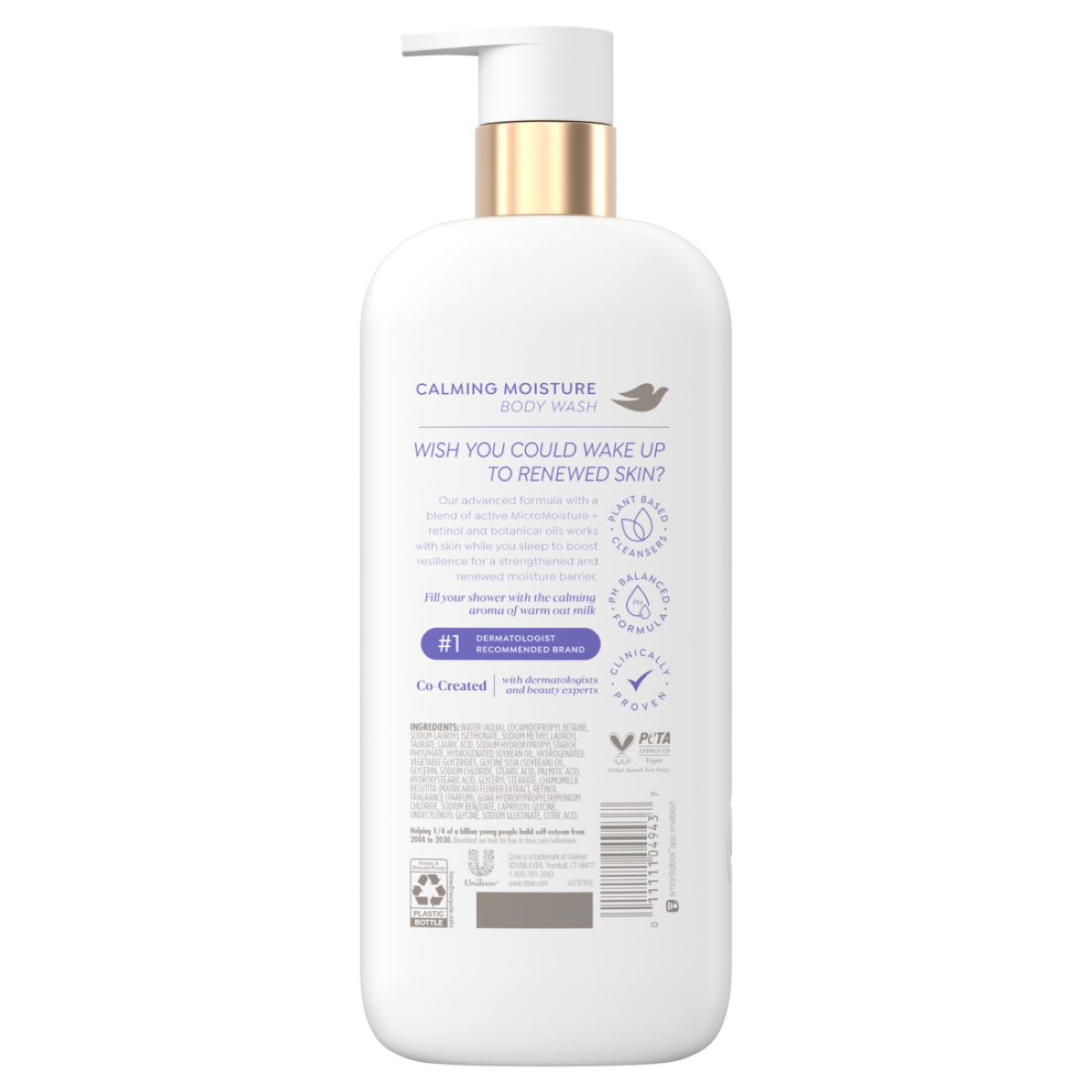 slide 17 of 21, Dove Bw Calming Moisture 4P 18.5Z/547Ml, 18.5 oz