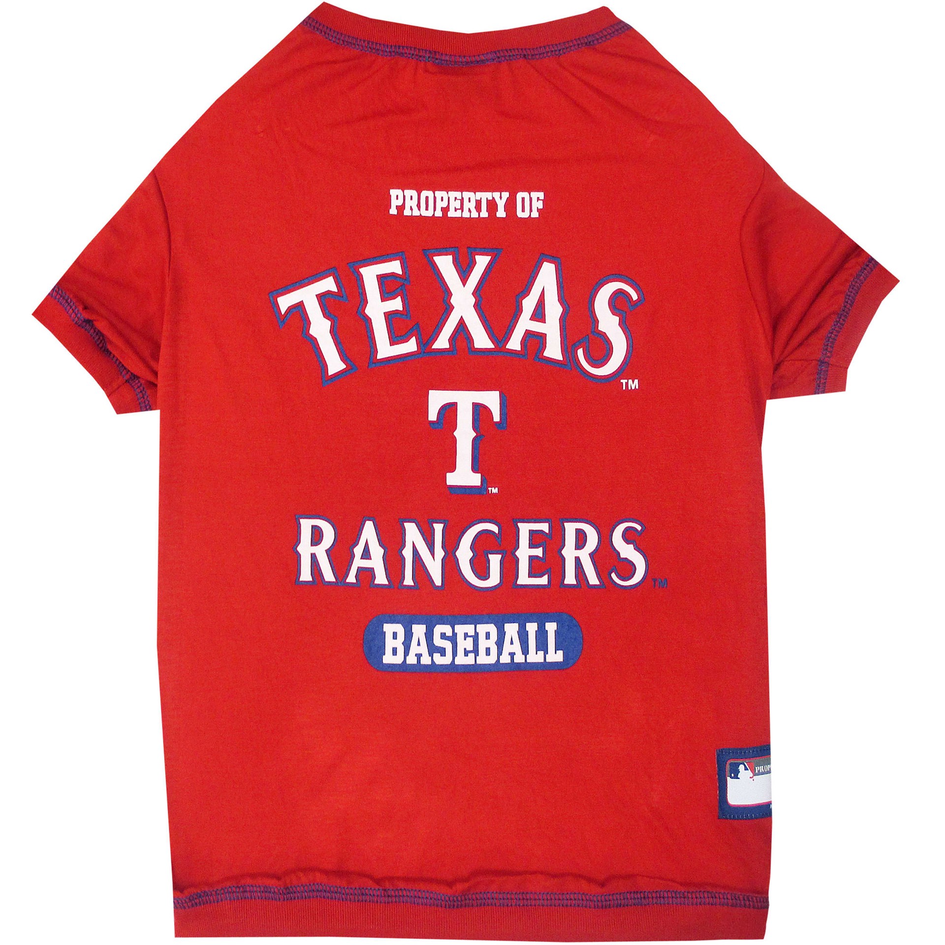 slide 1 of 1, Pets First Texas Rangers T-Shirt, LG