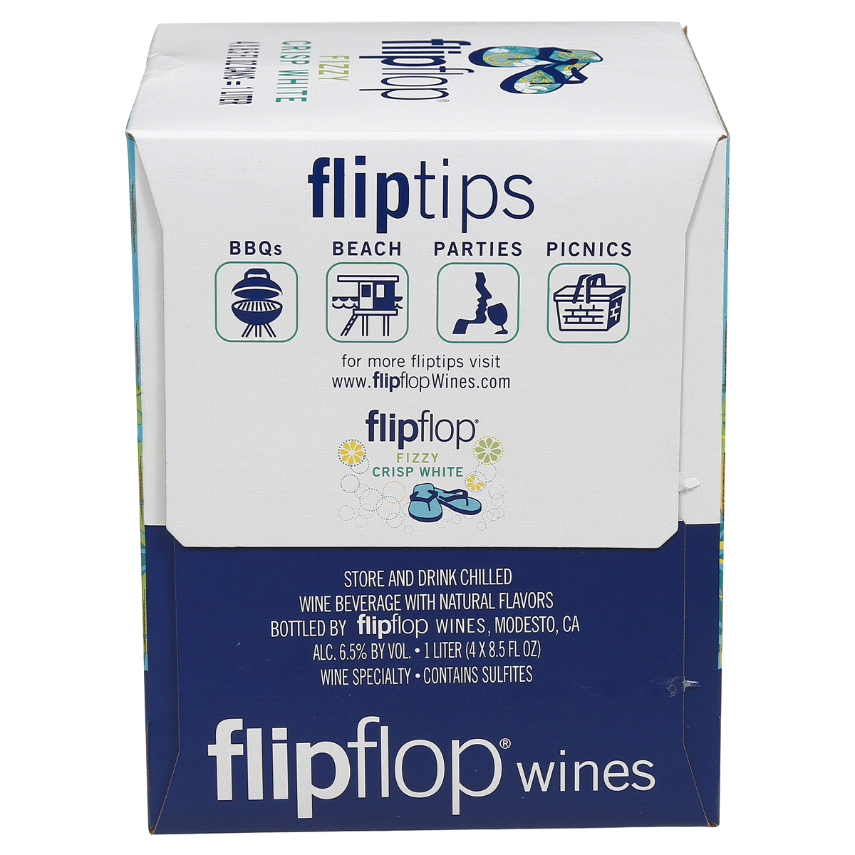 slide 2 of 7, flipflop Fizzy Crisp White Wine, 4 ct; 250 ml