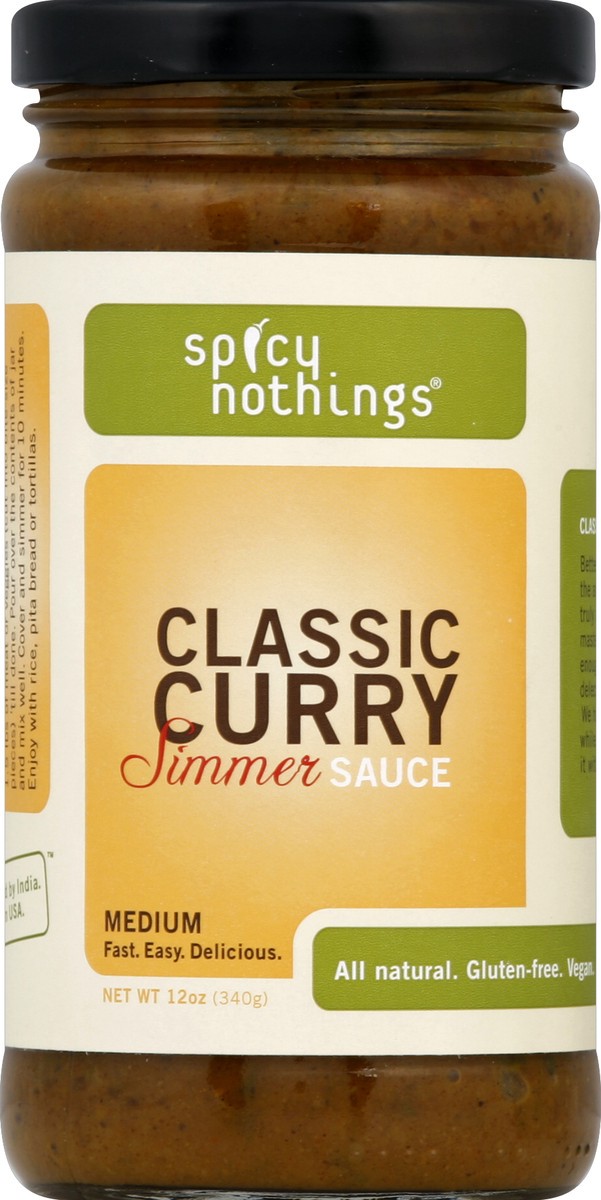 slide 2 of 2, Spicy Nothings Medium Classic Curry Simmer Sauce, 12 oz