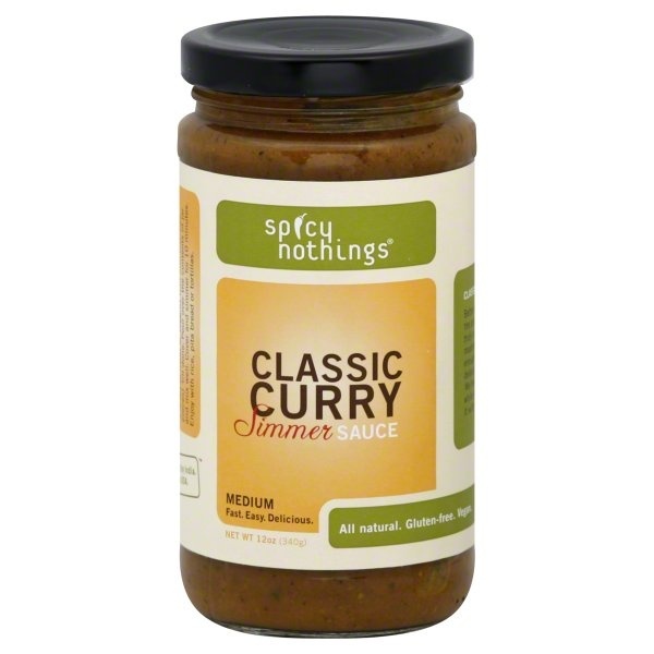 slide 1 of 2, Spicy Nothings Medium Classic Curry Simmer Sauce, 12 oz