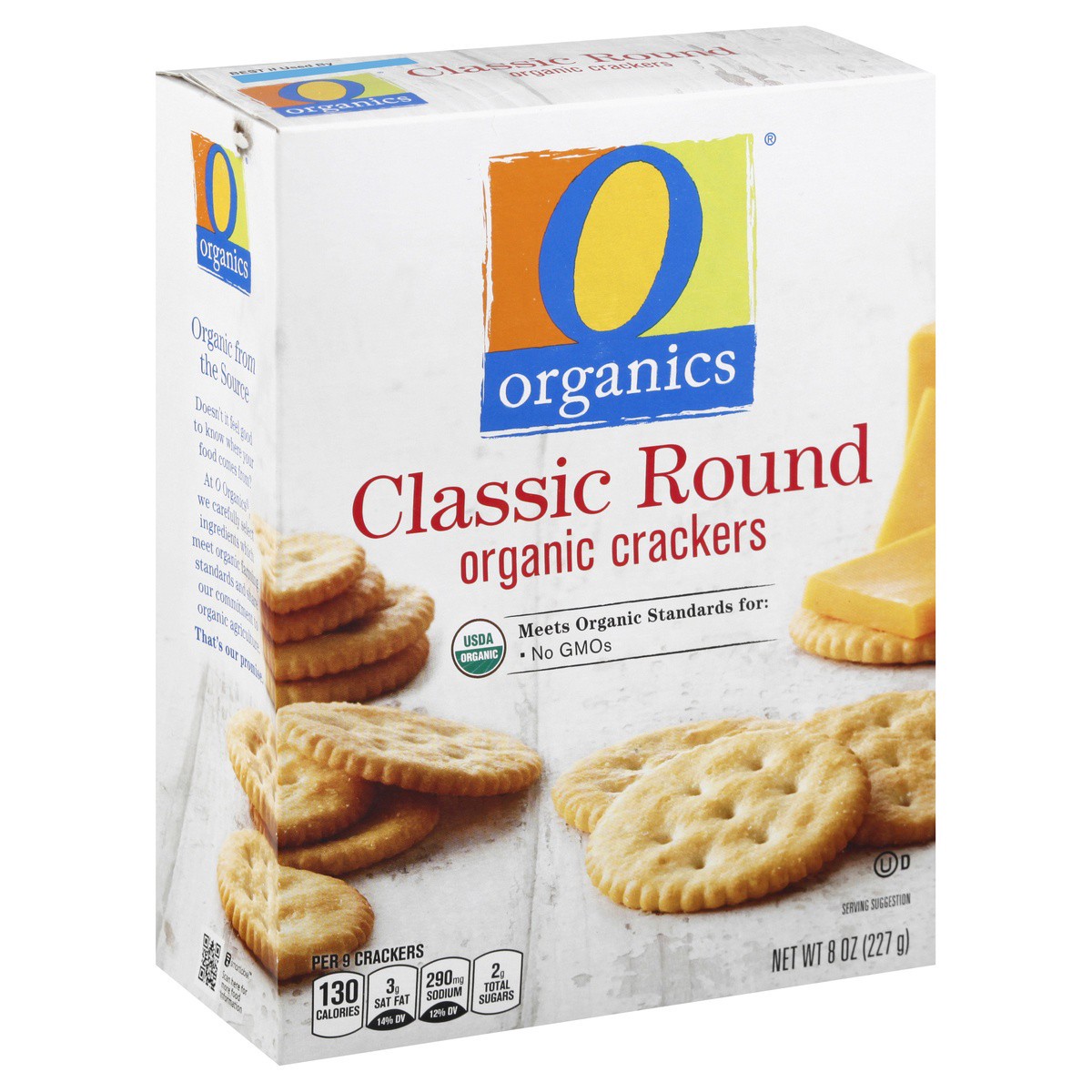 slide 2 of 9, O Organics Crackers, Organic, Classic Round, 8 oz
