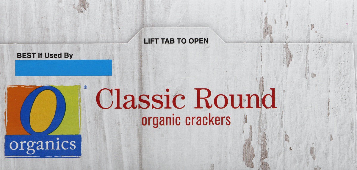 slide 9 of 9, O Organics Crackers, Organic, Classic Round, 8 oz