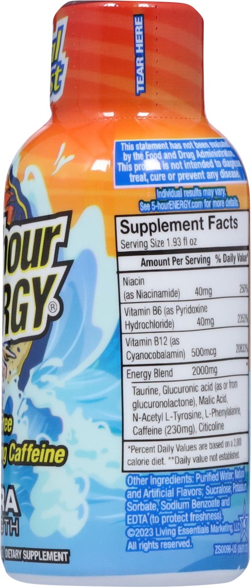 slide 4 of 13, 5-Hour Energy Sugar Free Extra Strength Tidal Twist Flavor Energy Shot - 1.93 fl oz, 1.93 fl oz