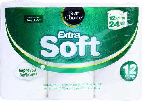 slide 1 of 1, Best Choice Extra Soft Double Roll Bath Tissue, 12 ct