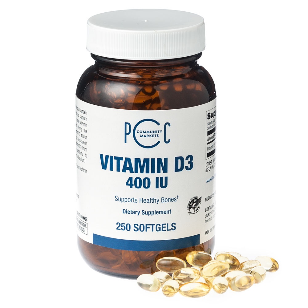 slide 1 of 1, PCC Vitamin D3 400Iu (Softgels), 250 ct
