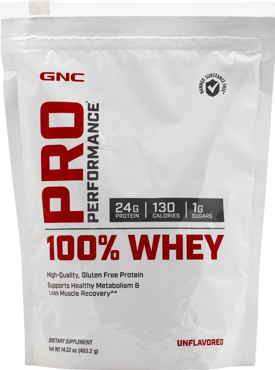 slide 4 of 6, GNC 100% Whey 14.22 oz, 14.22 oz