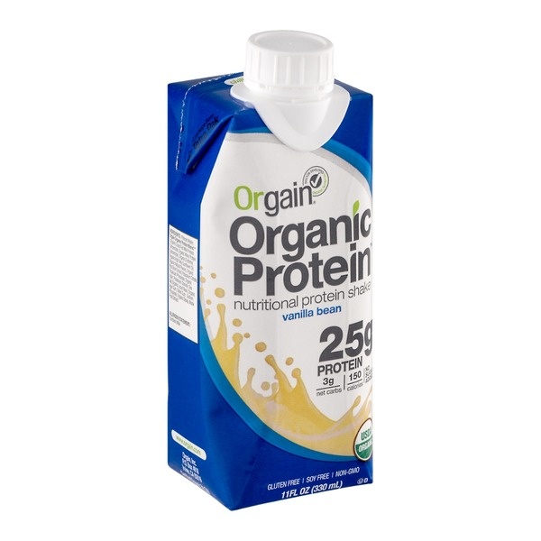 slide 1 of 1, Orgain Vanilla Bean Grassfed Protein Shake, 11 oz