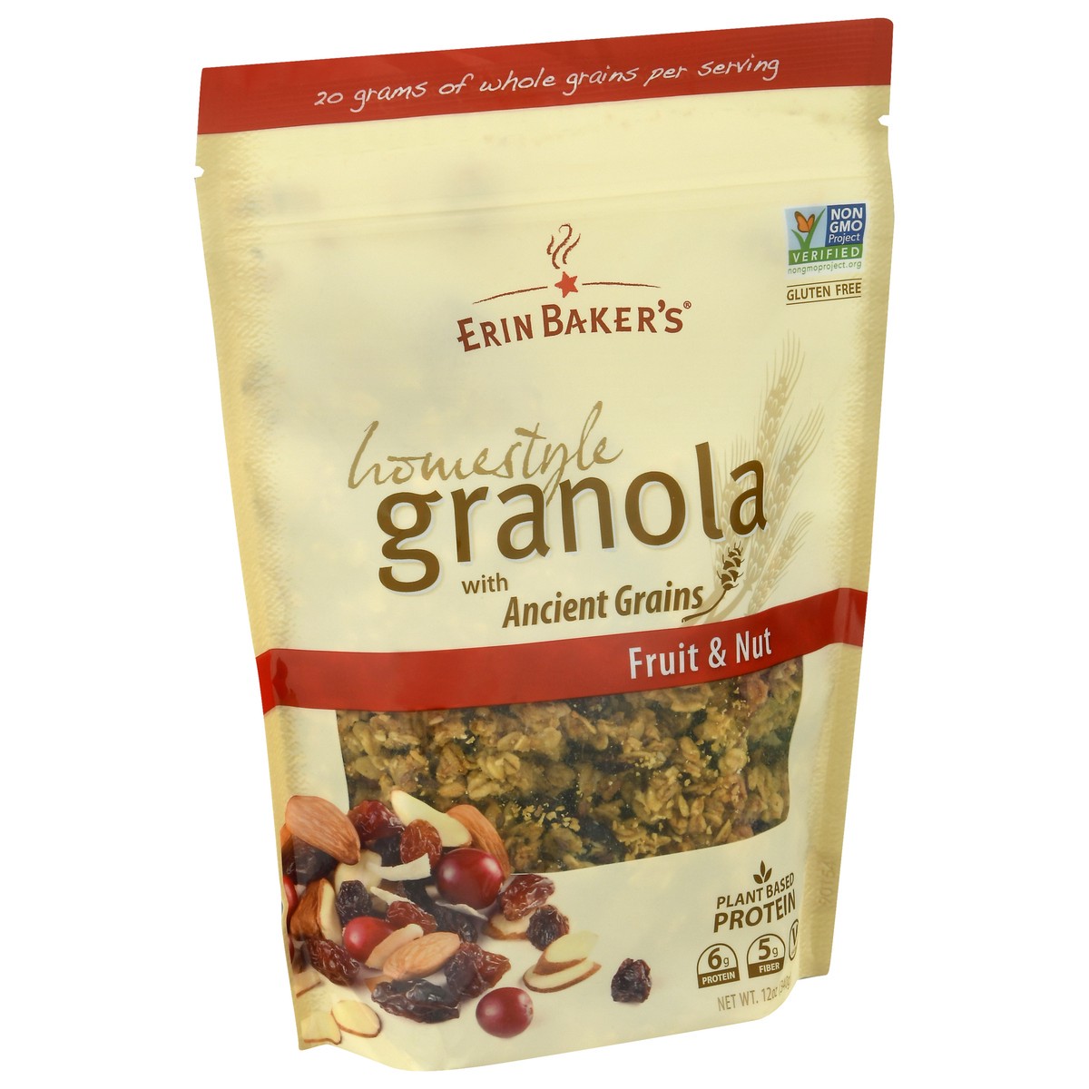 slide 2 of 12, Erin Baker's Fruit Nut Homestyle Granola, 12 oz