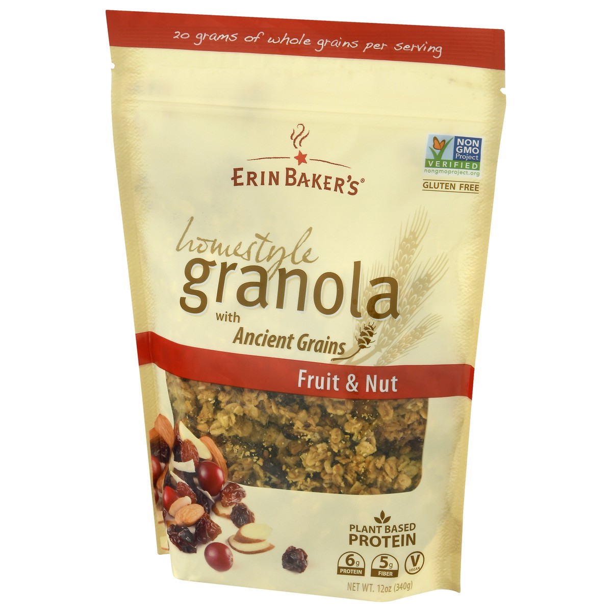 slide 3 of 12, Erin Baker's Fruit Nut Homestyle Granola, 12 oz