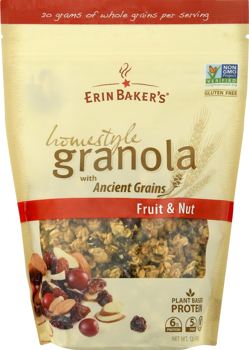 slide 7 of 12, Erin Baker's Fruit Nut Homestyle Granola, 12 oz