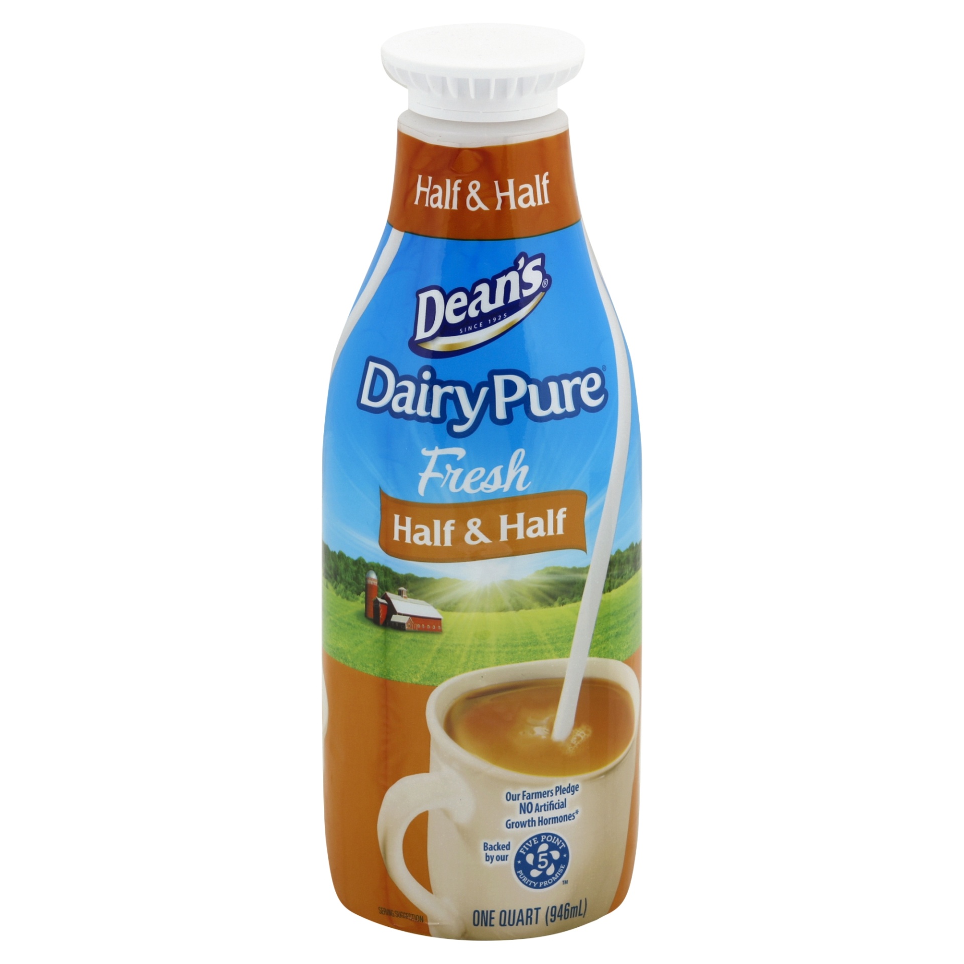 slide 1 of 1, Dean's Dairy Pure Half & Half, 32 fl oz