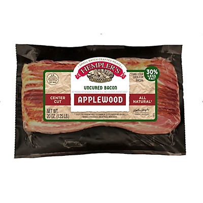 slide 1 of 1, Hempler's Uncured Applewood Smoked Bacon, 20 oz
