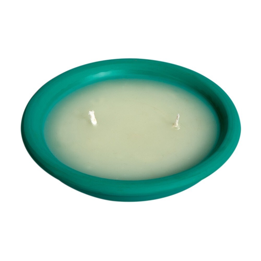 slide 1 of 1, HD Designs Outdoors Citronella Dish - Teal, 1 ct