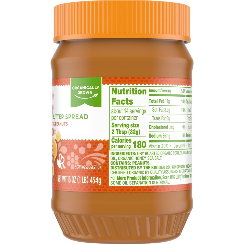 slide 1 of 1, Simple Truth Sto Honey Peanut Butter, 16 oz
