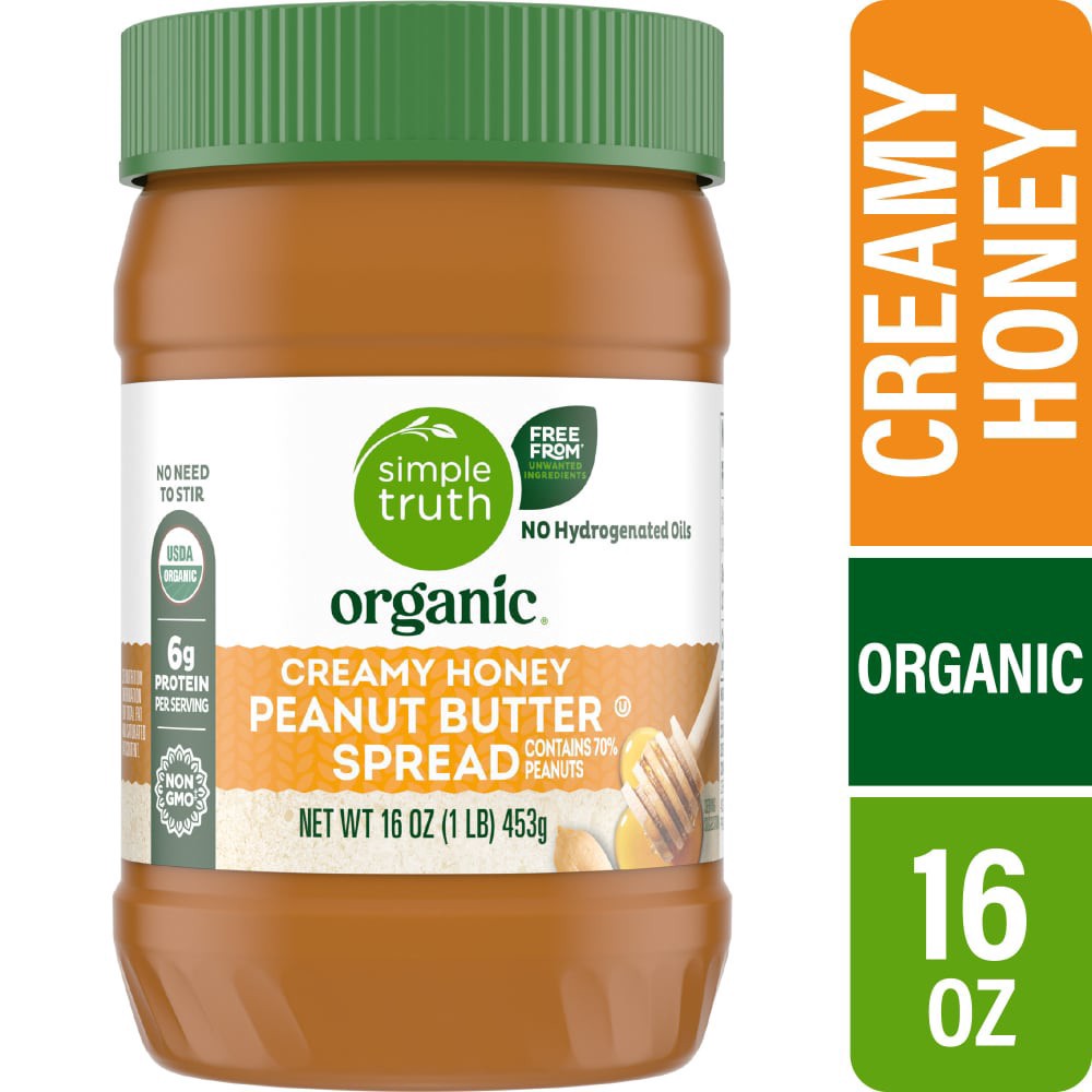 slide 1 of 4, Simple Truth Sto Honey Peanut Butter, 16 oz