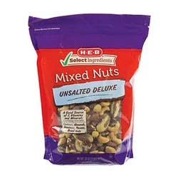 H-E-B Mixed Nuts Deluxe Unsalted