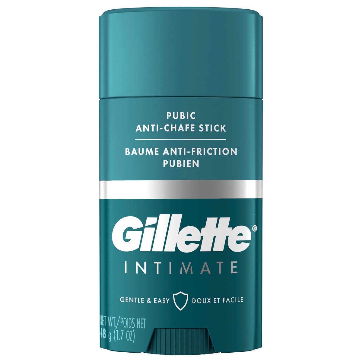 slide 2 of 5, Gillette Intimate Pubic Anti-chafe Stick, Reduces Rubbing and Irritation, Pubic Anti-Chafing For Men, Easy Application, Dermatologist Tested, 1.7 oz