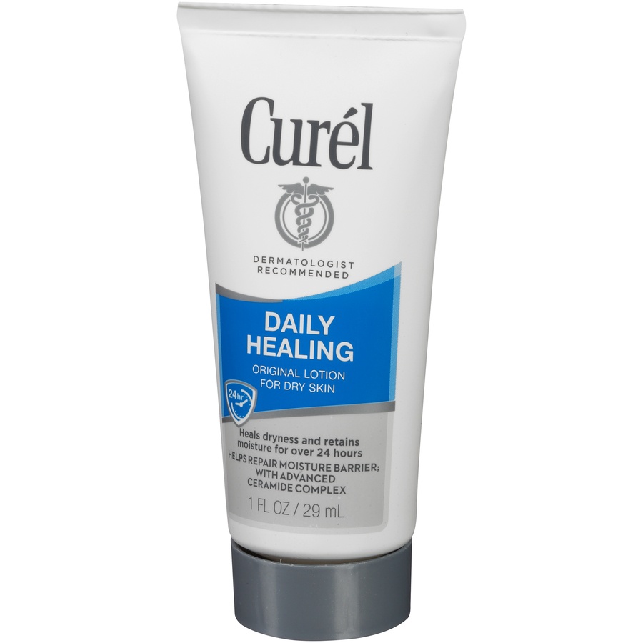 slide 3 of 7, Curél Daily Healing Original Lotion for Dry Skin, 1 fl oz