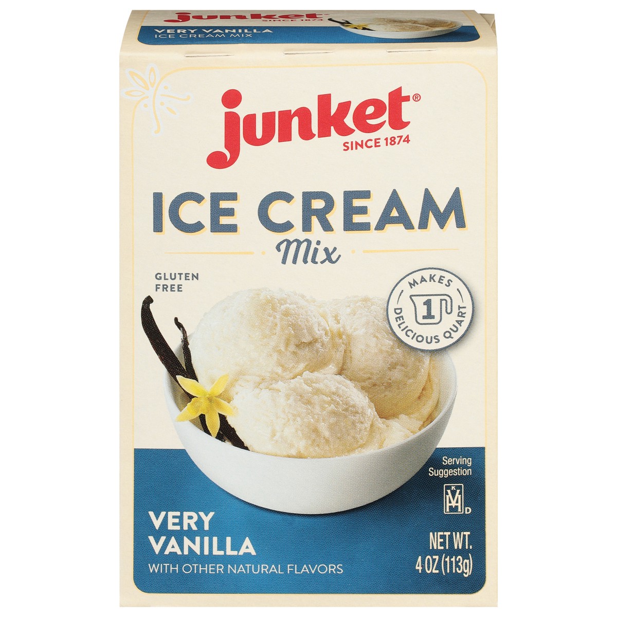 slide 1 of 9, Junket Very Vanilla Ice Cream Mix 4 oz, 4 oz