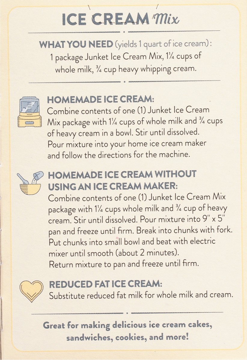 slide 5 of 9, Junket Very Vanilla Ice Cream Mix 4 oz, 4 oz