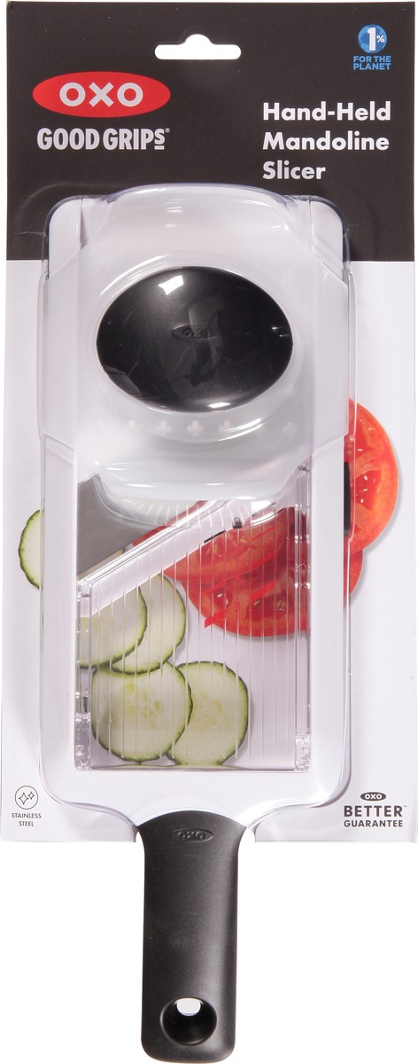 slide 2 of 11, OXO Good Grips Hand-Held Mandoline Slicer 1 ea, 11.5 in x 3.75 in x 0.5 in