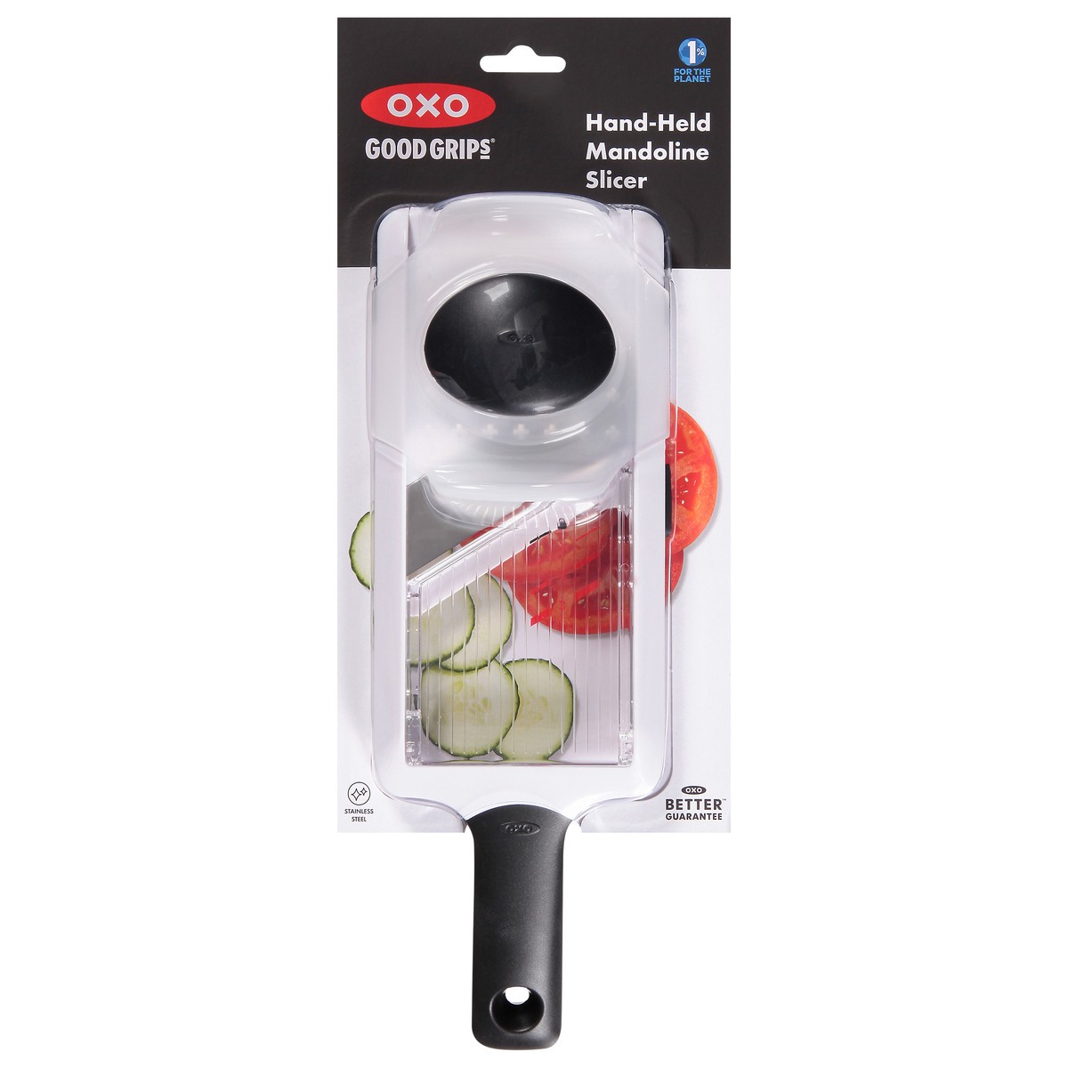 slide 4 of 11, OXO Good Grips Hand-Held Mandoline Slicer 1 ea, 11.5 in x 3.75 in x 0.5 in
