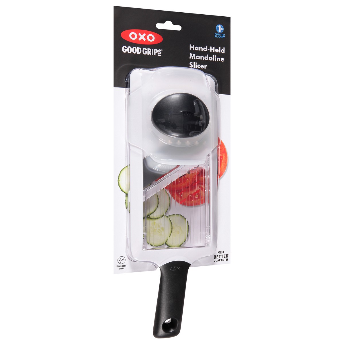 slide 10 of 11, OXO Good Grips Hand-Held Mandoline Slicer 1 ea, 11.5 in x 3.75 in x 0.5 in
