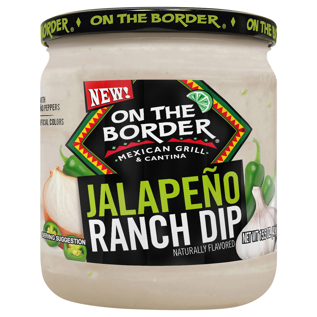 slide 1 of 1, On The Border On The Border Jalapeño Ranch Dip - 15.5 oz, 15.5 oz