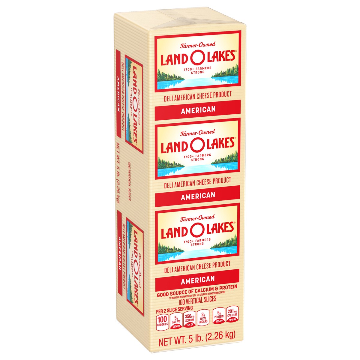 slide 2 of 7, Land O'Lakes Deli American Cheese Product 160 Slices, 160 ct