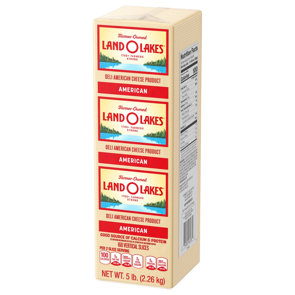 slide 3 of 7, Land O'Lakes Deli American Cheese Product 160 Slices, 160 ct