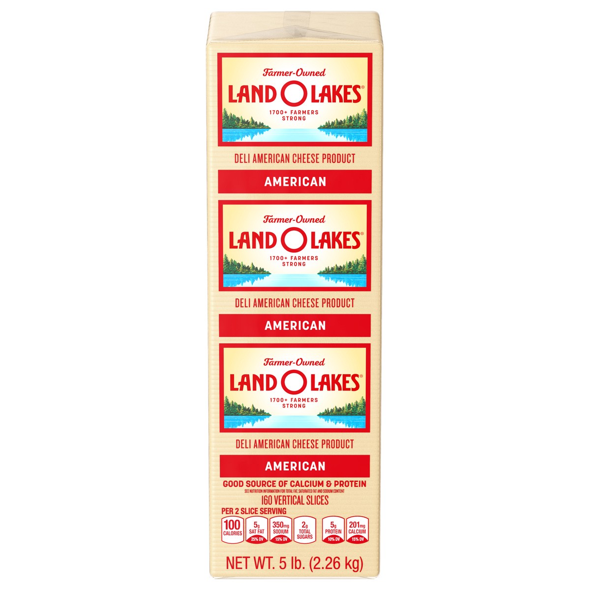 slide 1 of 7, Land O'Lakes Deli American Cheese Product 160 Slices, 160 ct