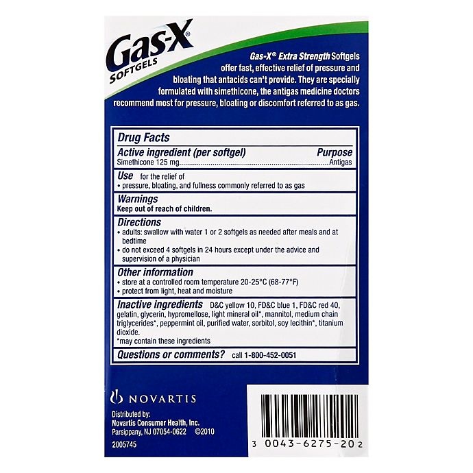 slide 2 of 2, Gas-X Extra Strength Softgels, 20 ct