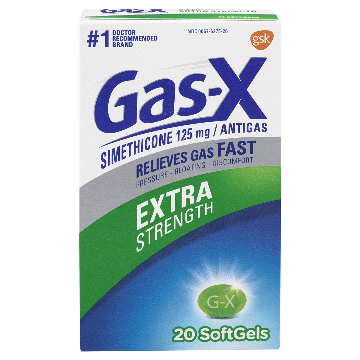 slide 1 of 2, Gas-X Extra Strength Softgels, 20 ct