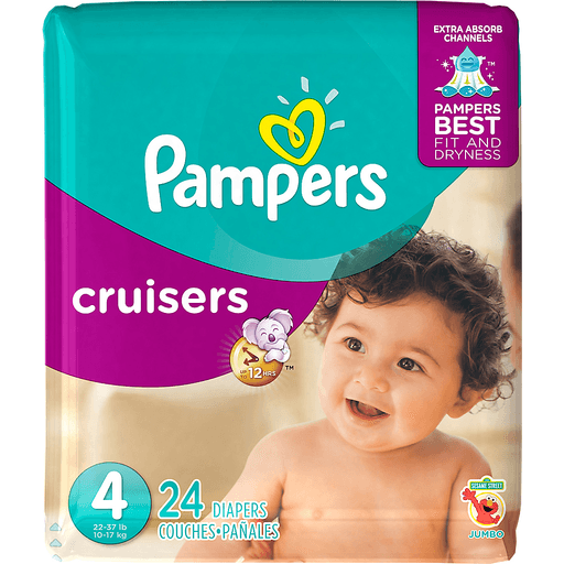 slide 2 of 33, Pampers Cruisers Jumbo Pack Diapers Size 4, 24 ct